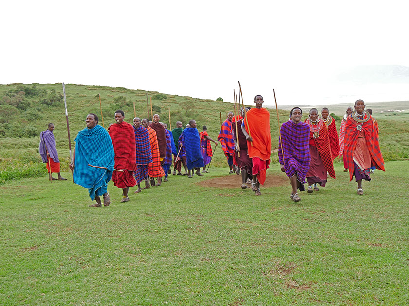 Maasai Village Welcoming Dance, Ngorongoro CA