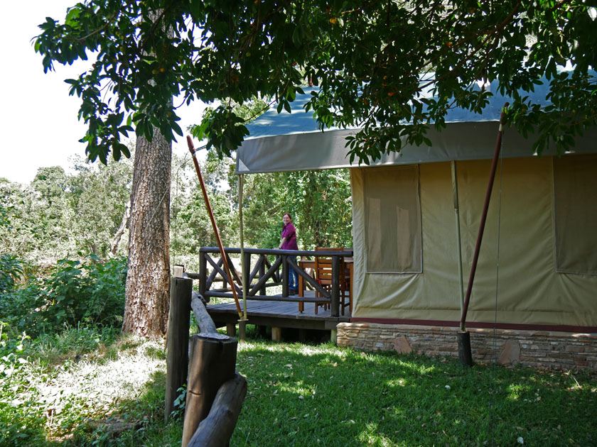 Becky at Fairmont Mara Safari Club Tent, Maasai Mara