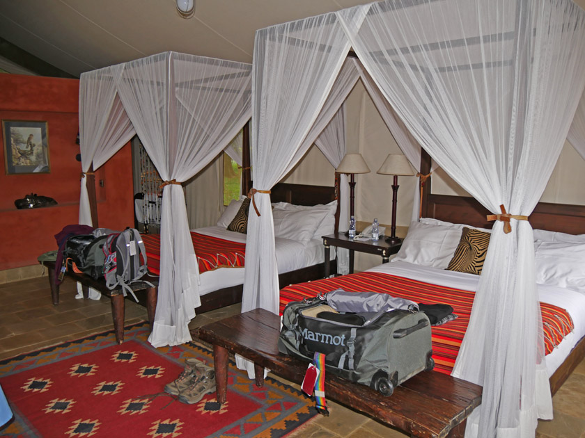 Interior of Fairmont Mara Safari Club Tent, Maasai Mara