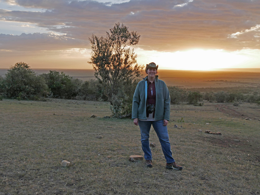 Becky at Sunset, Maasai Mara