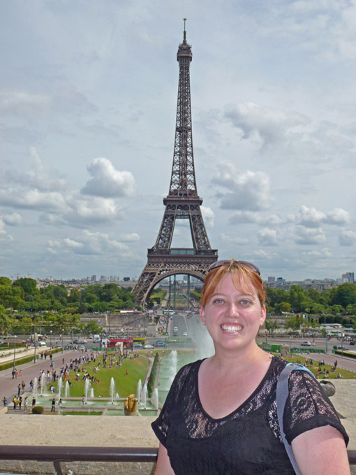 Becky at La Tour Eiffel