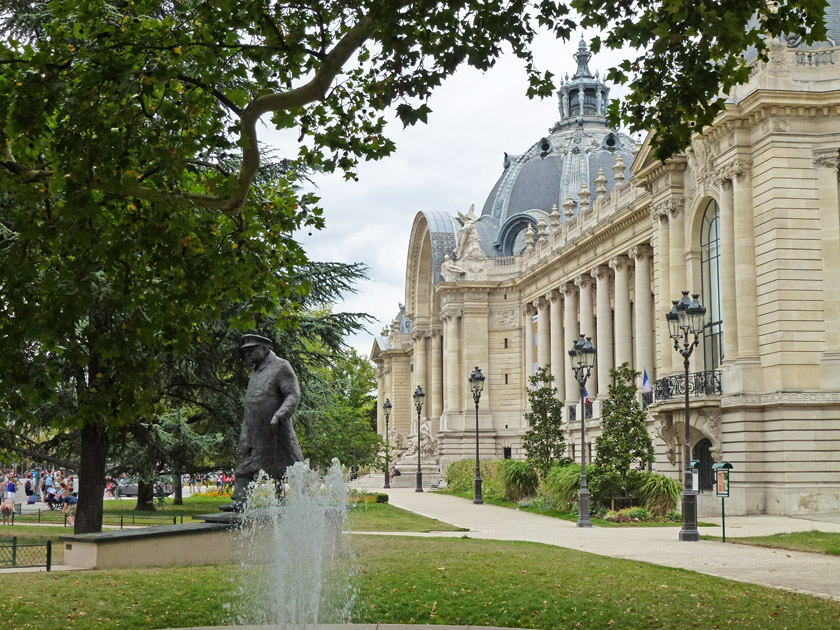 Le Petit Palais and Statue of Winston Churchill