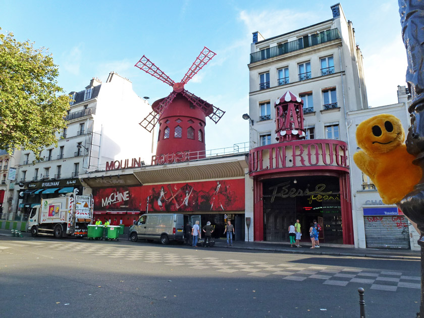 Mr. Happy at Moulin Rouge, Paris