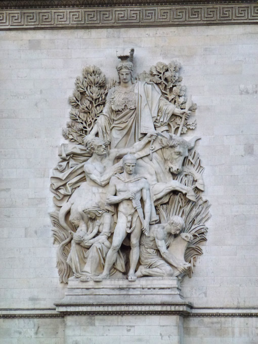 Carvings on l'Arc de Triomphe