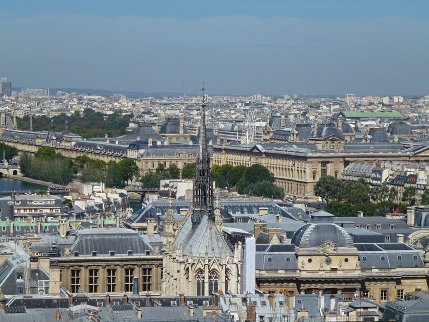 Palais de Justice and Sainte-Chapelle from Cathédrale Notre-Dame