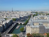 Musée du Louvre and River Seine from Cathédrale Notre-Dame