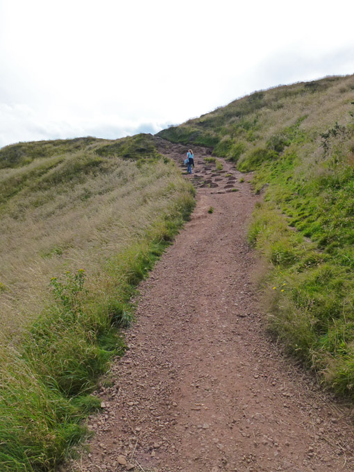 Becky on Trail to Arthur's Seat, Holyrood Park