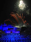 Fireworks over Massed Pipes and Drums