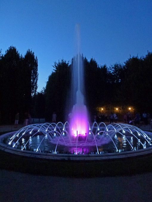 Girandole Grove Fountain at Night