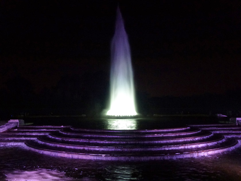 Obelisk Grove Fountain at Night