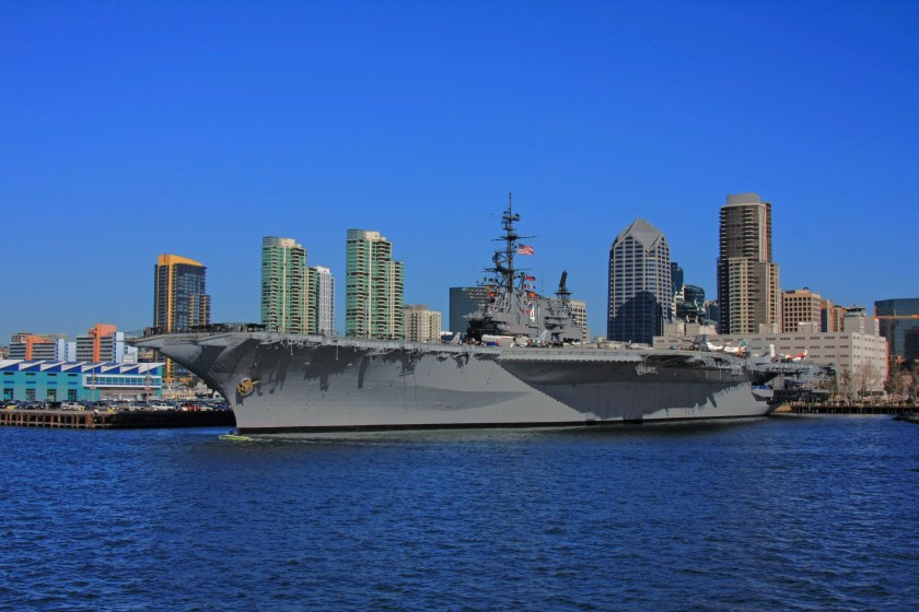 USS Midway from San Diego Bay