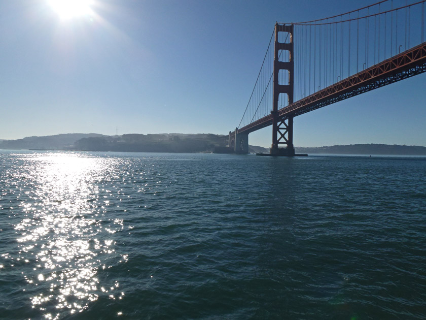 Golden Gate Bridge Support from Cruise Ship