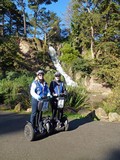 Becky and Jim on Segways, Golden Gate Park Waterfall