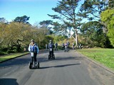 Becky and Jim on Segway Tour, Golden Gate Park Waterfall