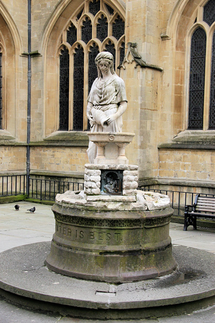 Statue in Front of Bath Abbey