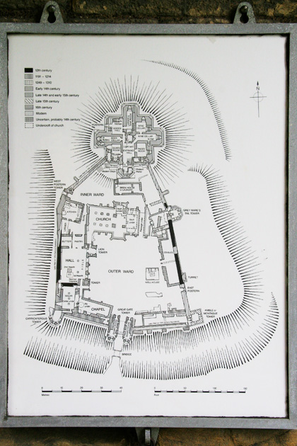 Map of Warkworth Castle