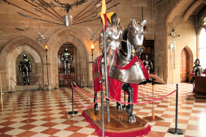 Armor Display in Warwick Castle Great Hall