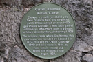 Ruthin Castle Plaque