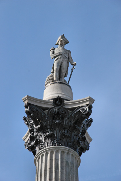 Trafalgar Square Lord Nelson Column Close-up