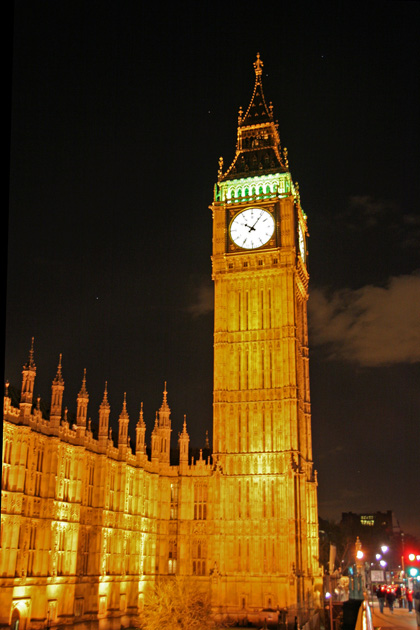 Big Ben Clock Tower and Houses of Parliament at Night