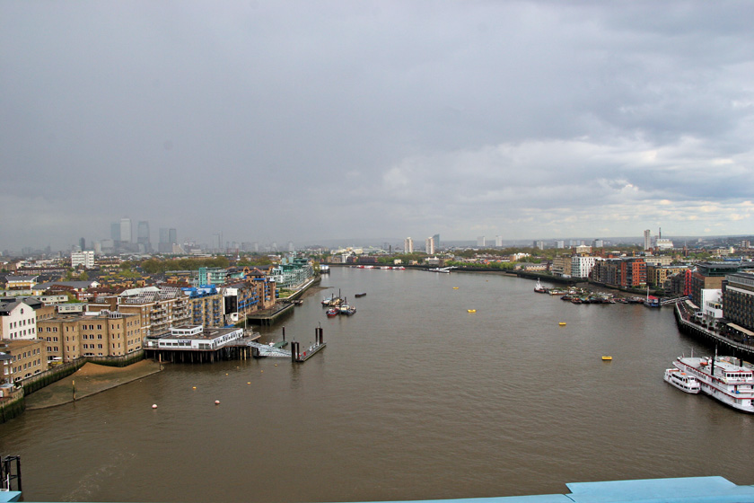 Thames River Scene from Top of Tower Bridge