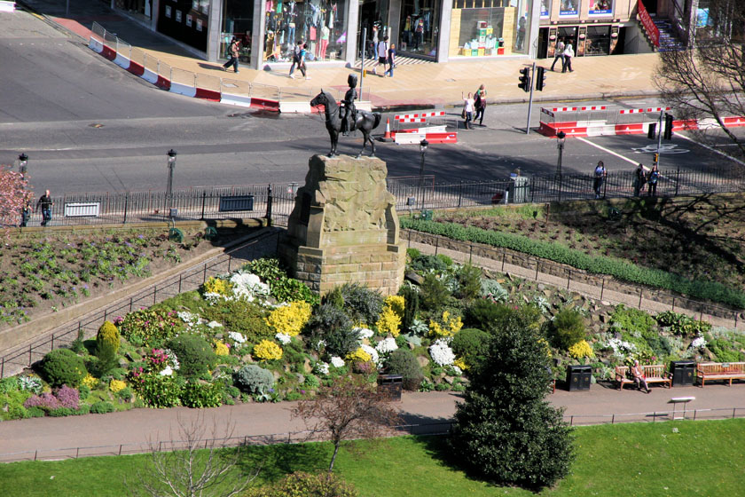 City Monument in Edinburgh from Castle Ramparts