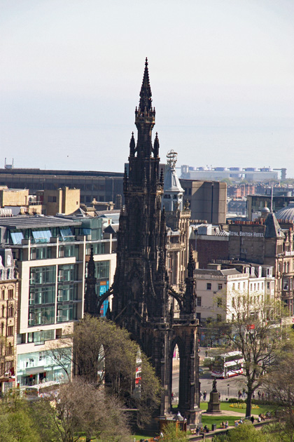 Sir Walter Scott Monument from Castle Ramparts