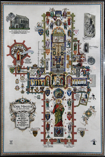 York Minster Floor Plan Plaque