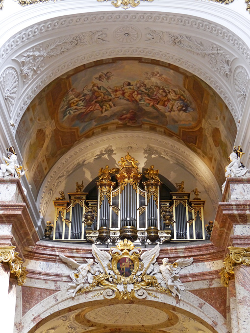 Karlskirche Organ Balcony and Ceiling Mural