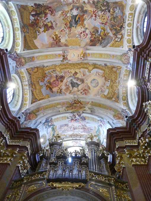 Ceiling Murals and Pipe Organ, Melk Abbey